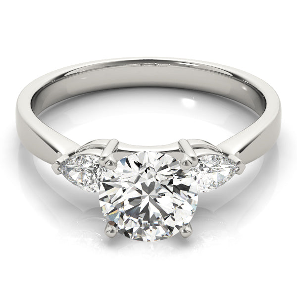 3-Stone Pear Shaped Engagement Ring