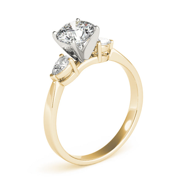 3-Stone Pear Shaped Engagement Ring