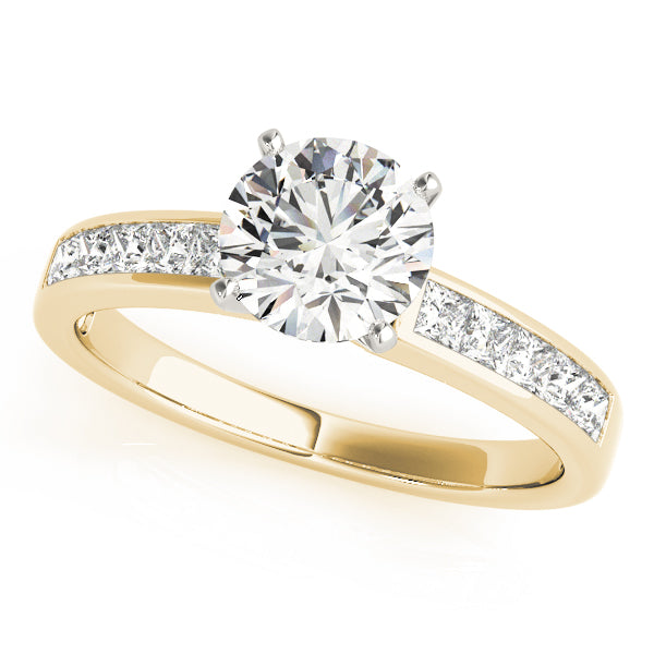 Channel Set Solitaire Engagement Ring