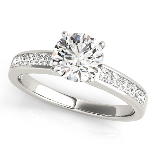 Channel Set Solitaire Engagement Ring
