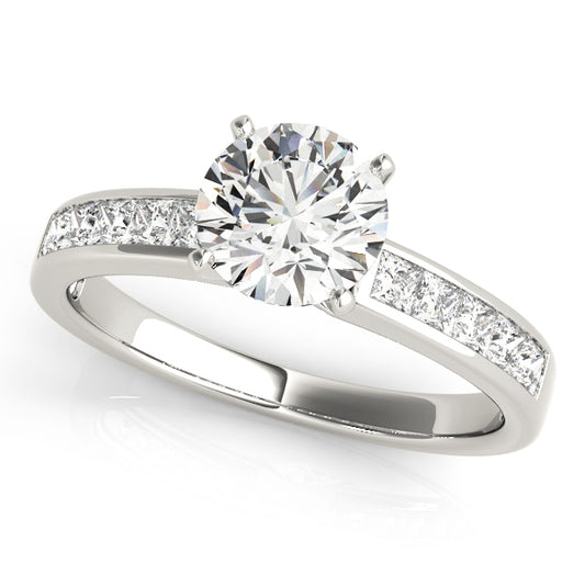 Channel Set Solitaire Engagement Ring