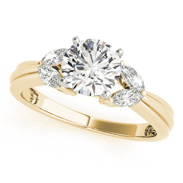 Contemporary Marquise Cut Engagement Ring