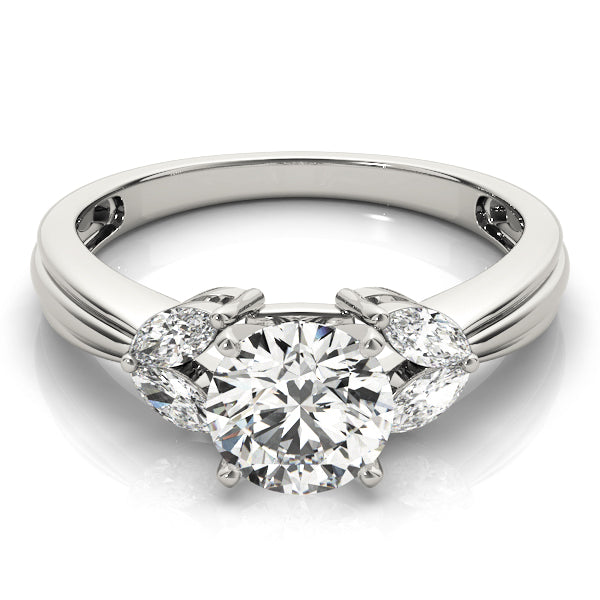 Contemporary Marquise Cut Engagement Ring