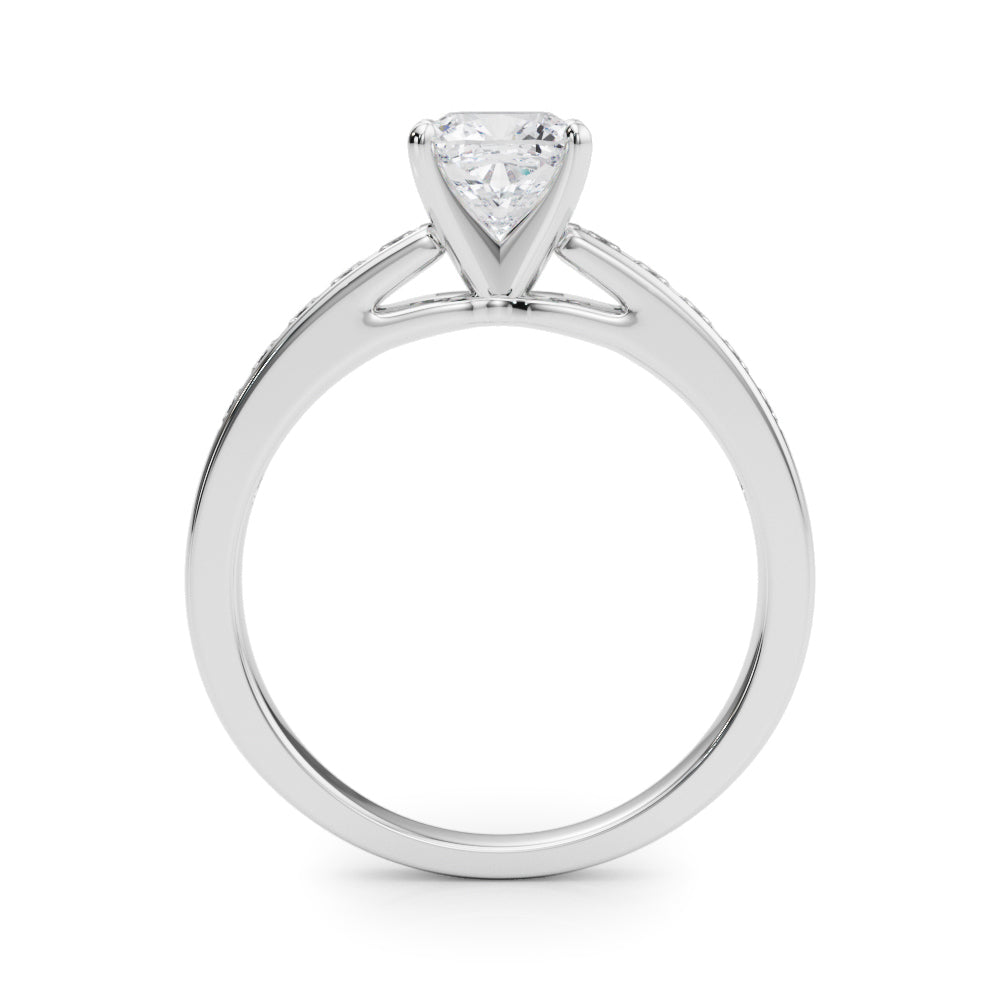 Channel Set Princess-Cut Solitaire Engagement Rings