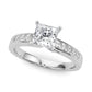 Channel Set Princess-Cut Solitaire Engagement Rings