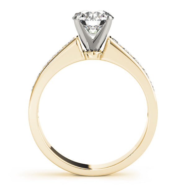 Channel Set Princess Cut Engagement Ring