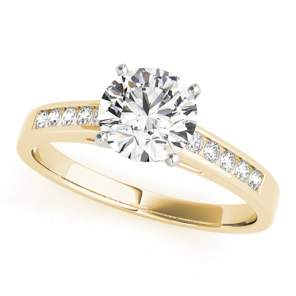 Single Row Channel Set Engagement Ring