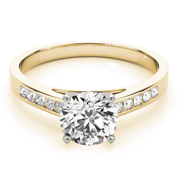 Single Row Channel Set Engagement Ring
