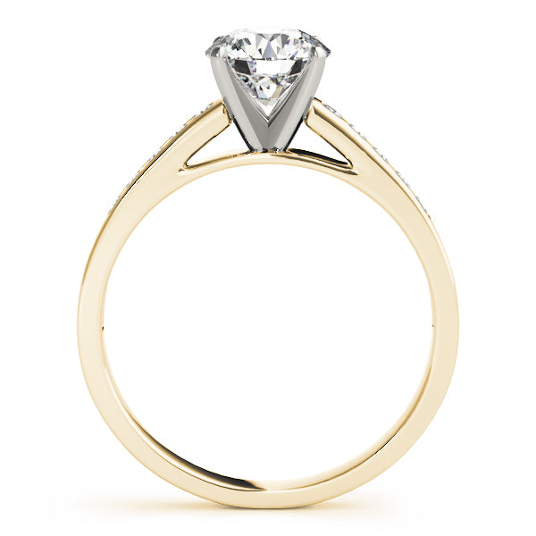 Single Row Channel Set Engagement Ring