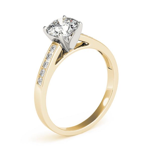 Single Row Channel Set Engagement Ring