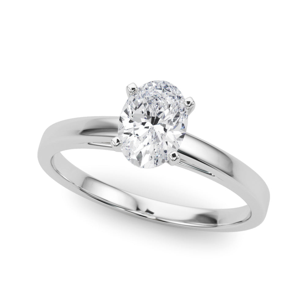 Classic Plain Cathedral Engagement Ring