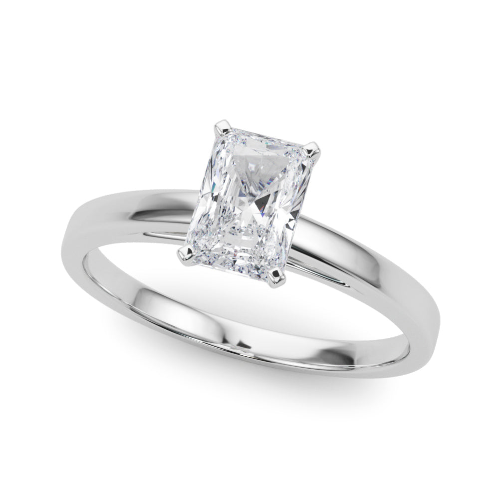 Classic Plain Cathedral Engagement Ring
