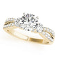 3-Stone Split Shank Engagement Rings