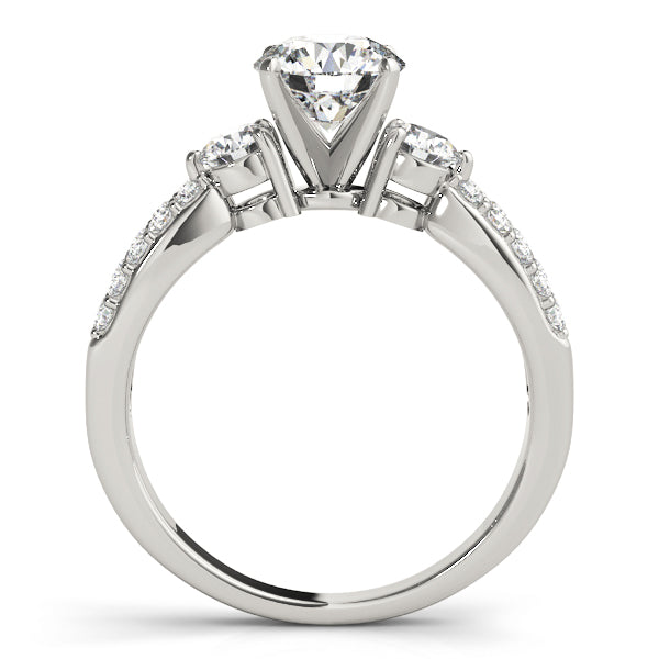3-Stone Split Shank Engagement Rings