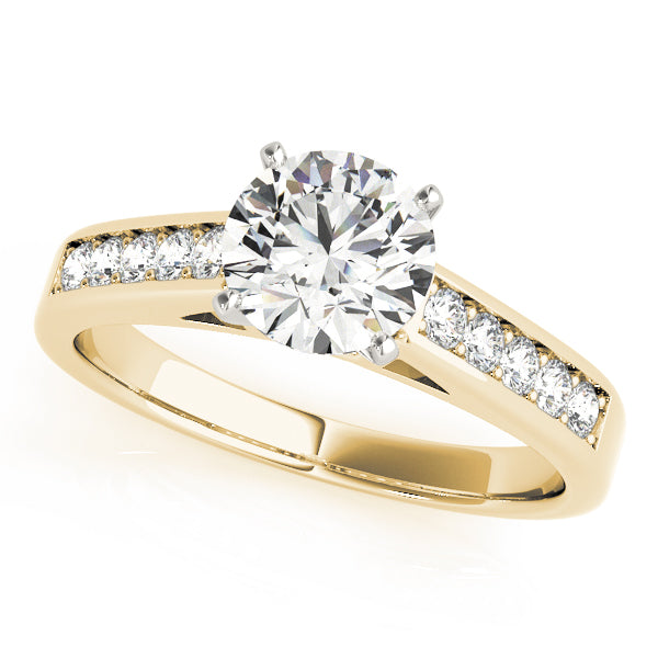 Single Row Prong in Channel Engagement Ring
