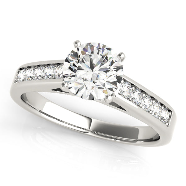 Single Row Prong in Channel Engagement Ring