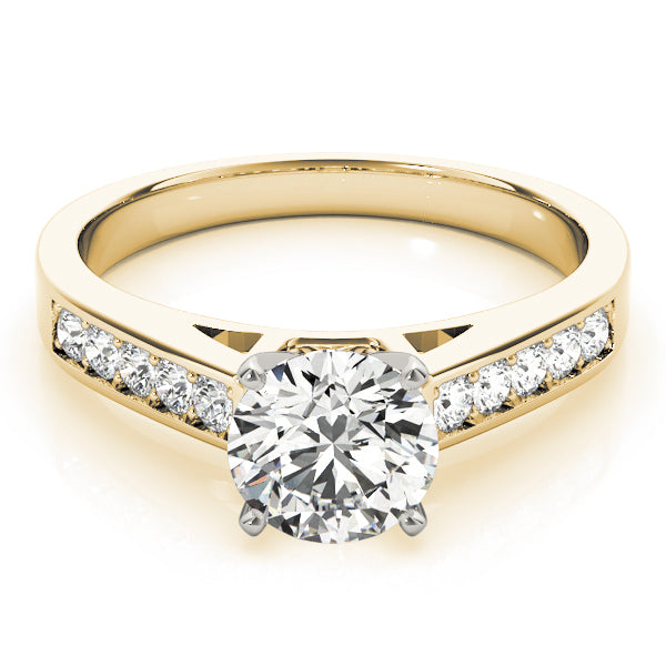 Single Row Prong in Channel Engagement Ring