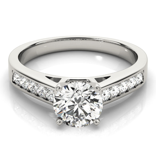 Single Row Prong in Channel Engagement Ring