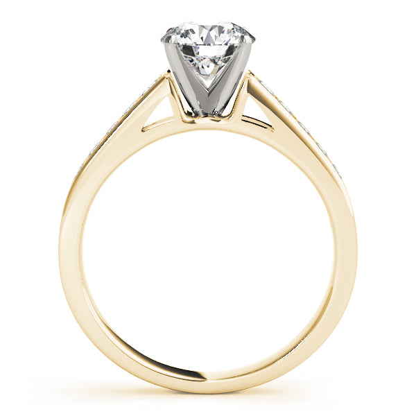 Single Row Prong in Channel Engagement Ring