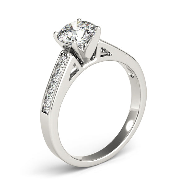 Single Row Prong in Channel Engagement Ring