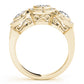 3-Stone Bezel Set Milgrain Halo Engagement Ring