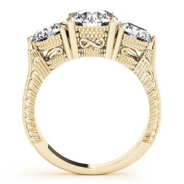 ENGAGEMENT RINGS 3 STONE ROUND