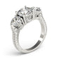 ENGAGEMENT RINGS 3 STONE ROUND