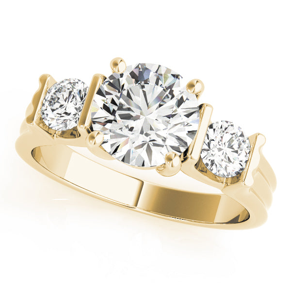 3-Stone Round Engagement Ring
