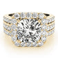 Multirow Halo Engagement Ring