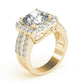 Multirow Halo Engagement Ring