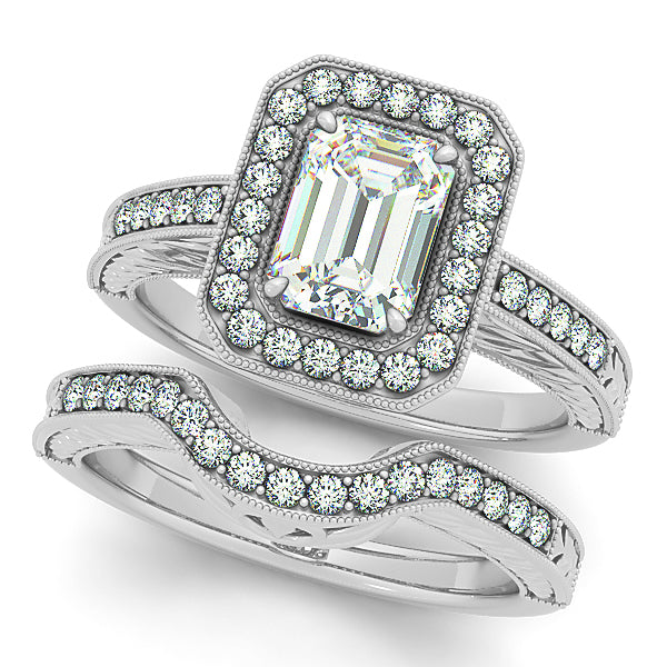ENGAGEMENT RINGS HALO EMERALD