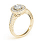 Oval Shaped Milgrain Filigree Engagement Rings