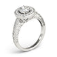 Oval Shaped Milgrain Filigree Engagement Rings