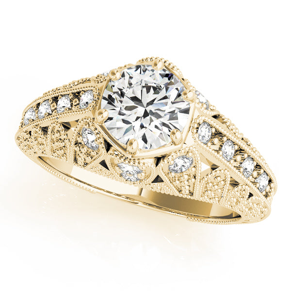 Antique Milgrain Prong Engagement Ring