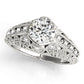Antique Milgrain Prong Engagement Ring