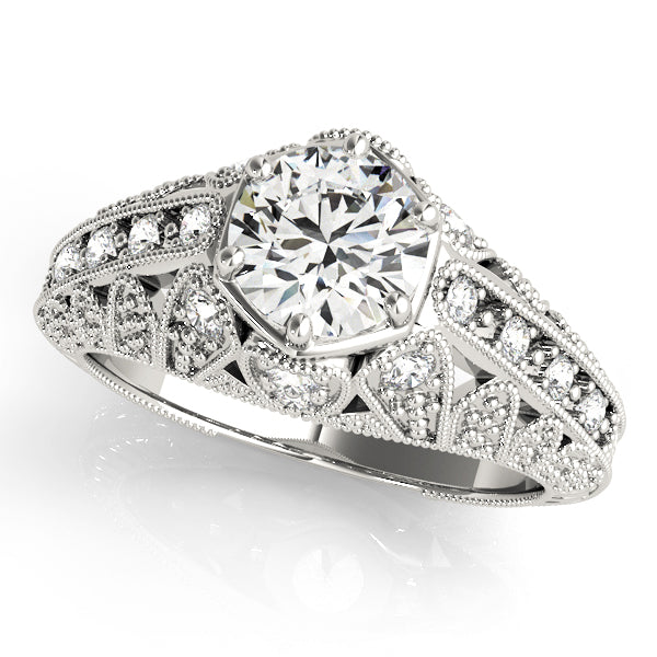 Antique Milgrain Prong Engagement Ring