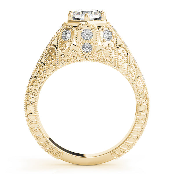 Antique Milgrain Prong Engagement Ring