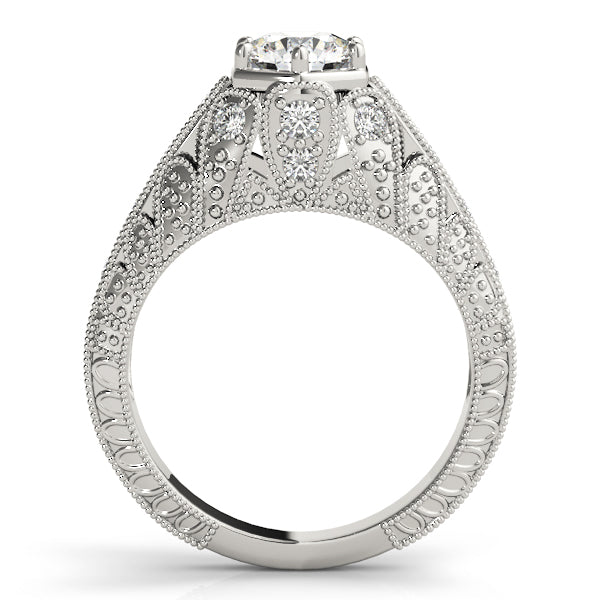 Antique Milgrain Prong Engagement Ring