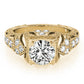 Antique Milgrain Round Engagement Ring