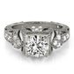 Antique Milgrain Round Engagement Ring