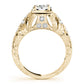 Antique Milgrain Round Engagement Ring