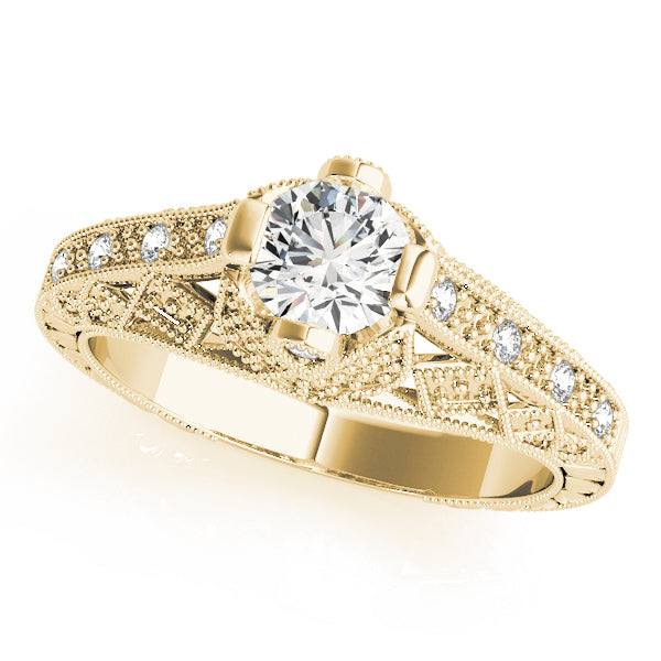 Antique Style Milgrain Engagement Rings