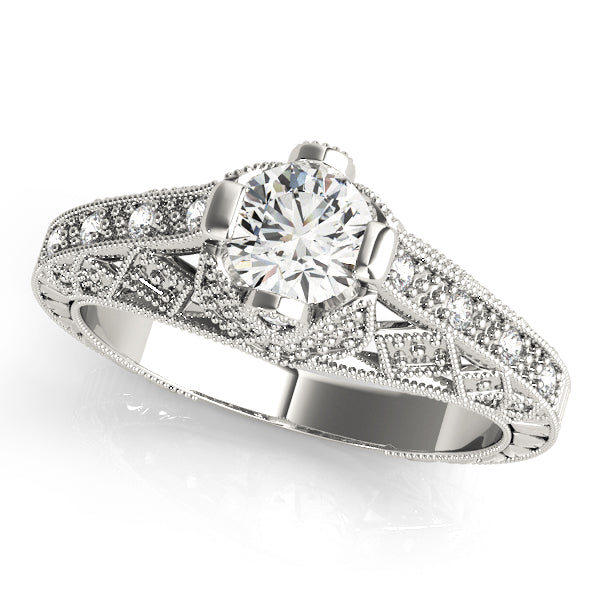 Antique Style Milgrain Engagement Rings