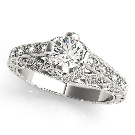 Antique Style Milgrain Engagement Rings