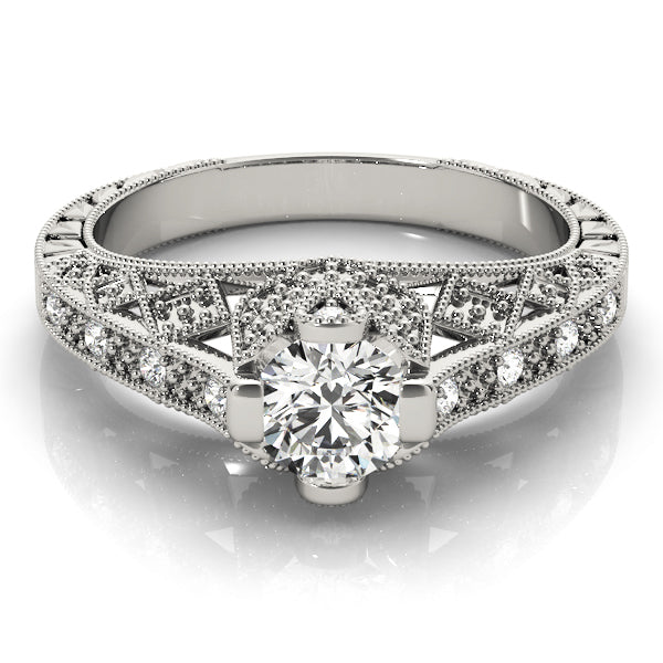 Antique Style Milgrain Engagement Rings