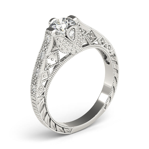 Antique Style Milgrain Engagement Rings
