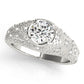 Antique Bezel Set Round Engagement Ring