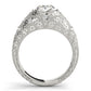 Antique Bezel Set Round Engagement Ring