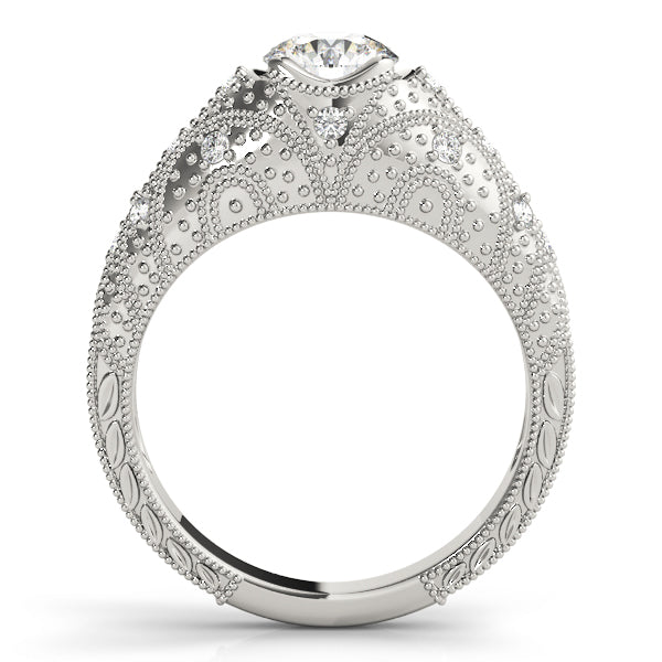 Antique Bezel Set Round Engagement Ring