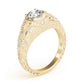 Antique Bezel Set Round Engagement Ring